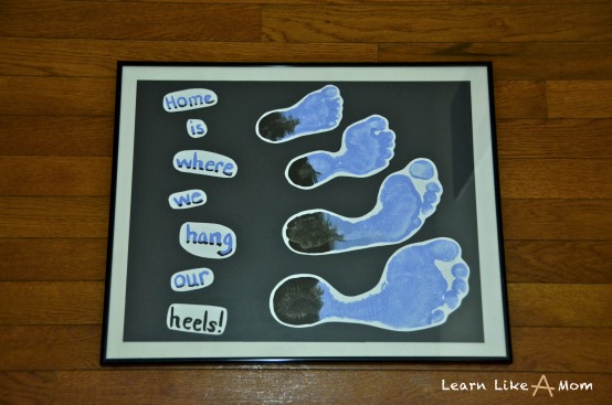 Tar Heel Family Footprint Decoration - Learn Like A Mom!