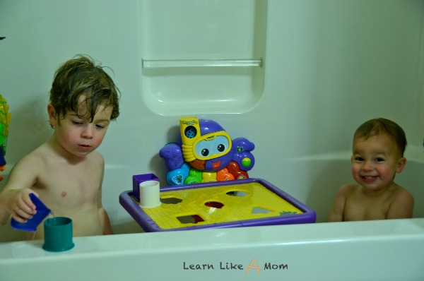 Tubby Table Review by Learn Like A Mom! http://learnlikeamom.com/around-the-house/bathroom/tubby-table-review/  #tubbytablereview #productreview #bathtime