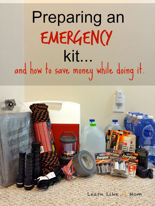 Make an Emergency Kit and save money while doing so! from Learn Like A Mom! http://learnlikeamom.com/hurricane-emergency-kit/