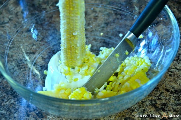 cut corn kernels off the cob