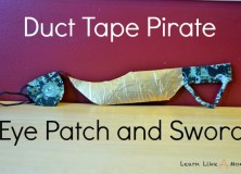 Duct Tape Pirate Eye Patch and Sword