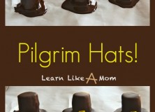 Banana and Chocolate Pilgrim Hats